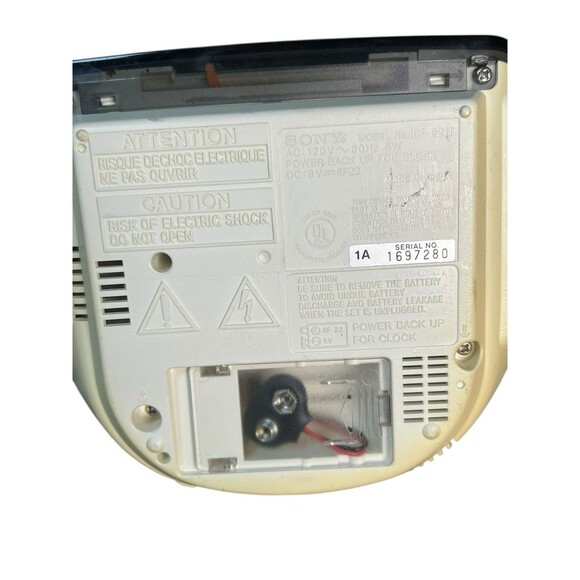 VINTAGE‎ Sony Dream Machine ICF-C211 AM/FM Alarm Clock Radio White Tested Works - Picture 5 of 7